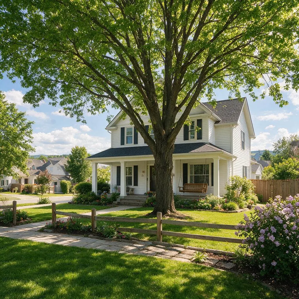 Healthy green lawn after aeration
