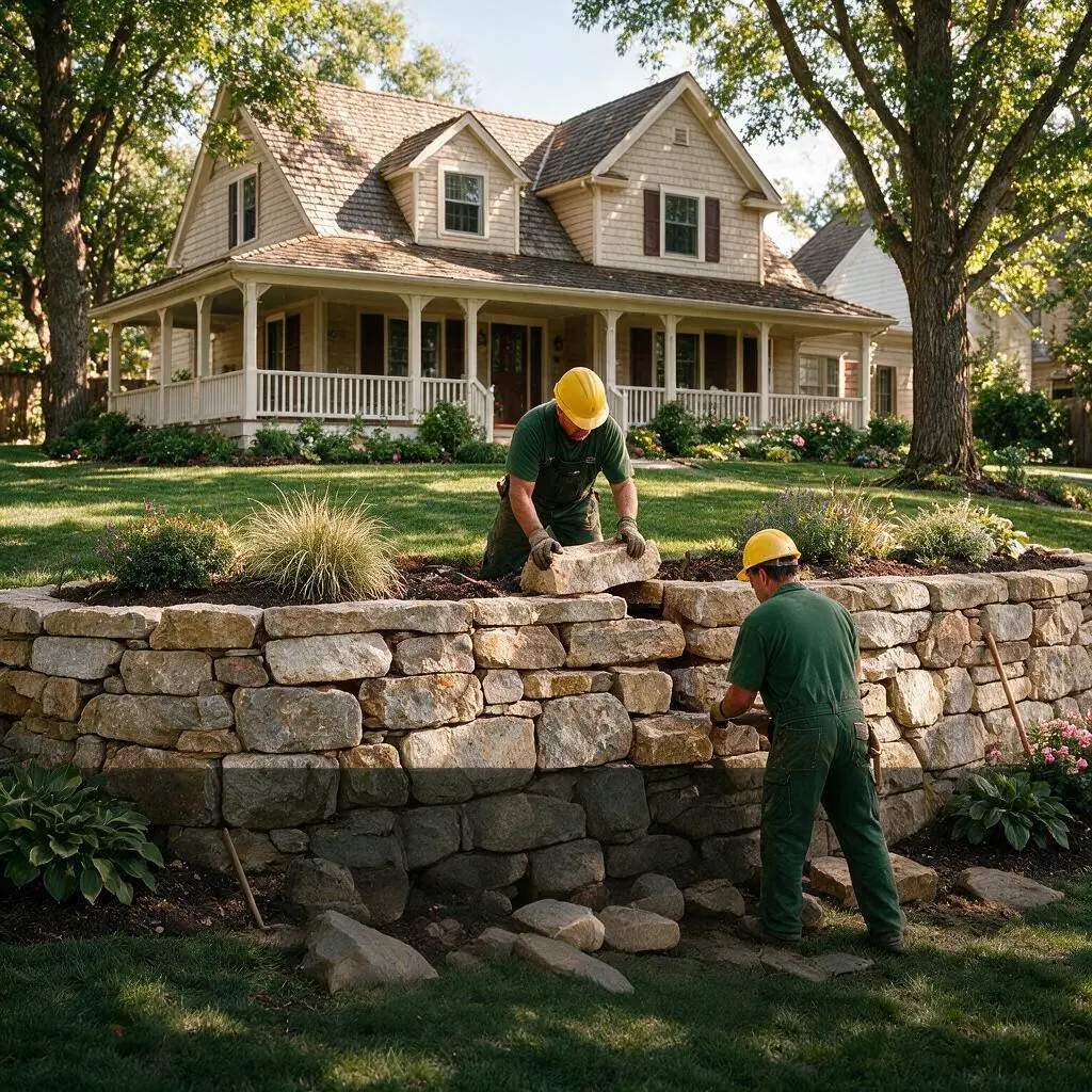 Premium pine straw installation